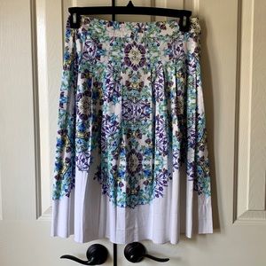 Midi skirt with flower print